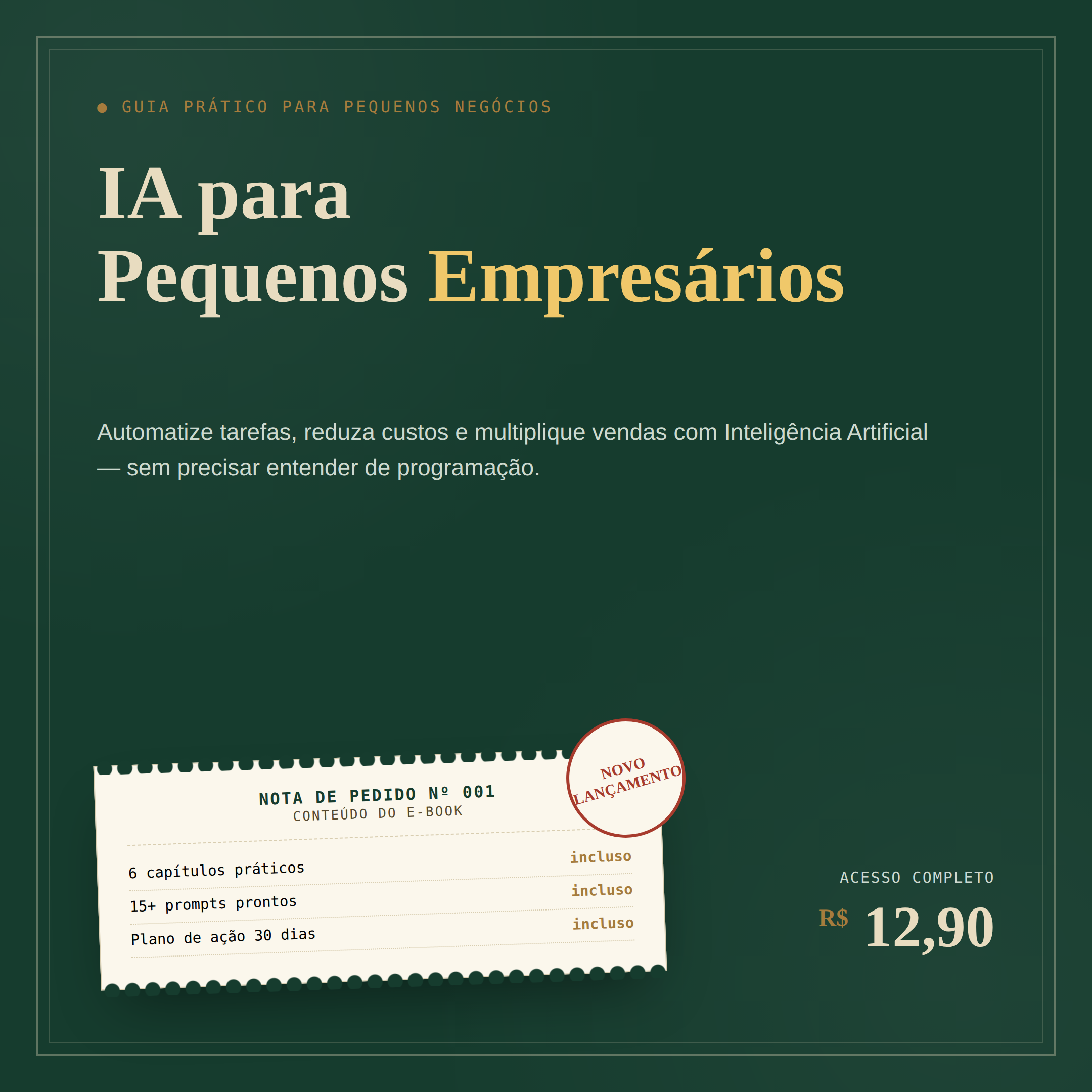 Capa do guia IA Para Pequenos Empresários